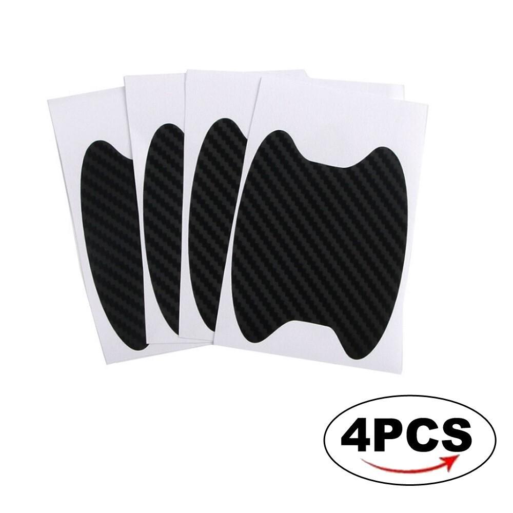4pcs Carbon Fiber Car Door Handle Anti-Scratch Protector Film Scratch Sticker