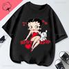 Hot Sale Bettyboop Camiseta Kawaii Cartoon Retro Style Cotton Crewneck Casual Y2k Clothes Tshirt Shoujo Girl Style Creativity