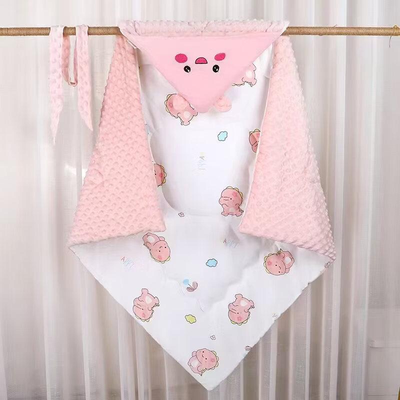Brangdy Baby Dotted Velvet Swaddle Blanket