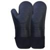 Silicone Oven Mitts, Black Oven Mitts Heat Resistant with Soft Quilted Cotton Lining, Non-Slip Washa