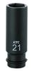Kyoto Tool Impact Overall 100mm X Drive (KTC) Wrench, 6-Point Socket, BP4L-32TP-S, Length Size 12.7mm