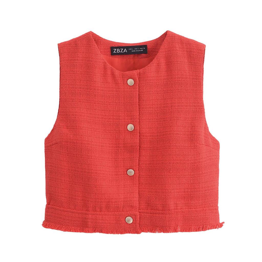 2025 Spring Women's European-American Style Sleeveless Knit Vest & Pleated Skirt Set