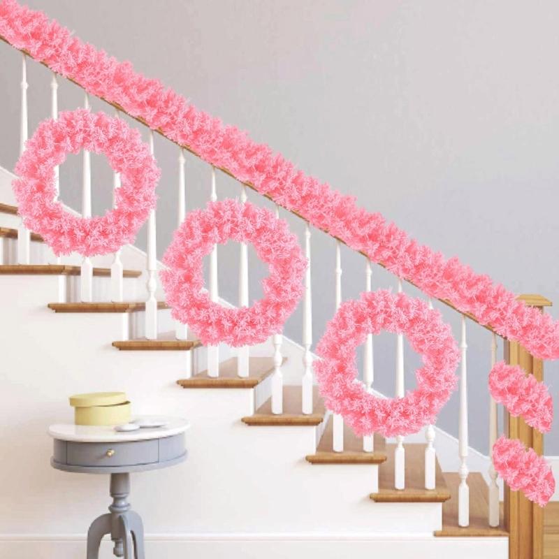 40cm/50cm Christmas Artificial Wreath Door Hanging Simulation Garlands for Inviting Holiday Christmas Setting Decors