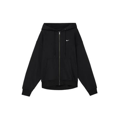Nike Solo Swoosh Full-Length Zipper Versatile Hooded Jacket Men Jacket Black FZ1165-010
