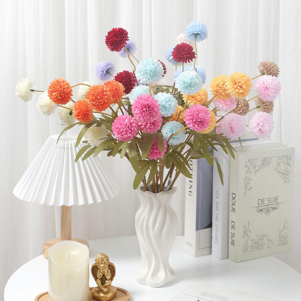 5 Heads Artificial Chrysanthemum Flowers 51cm Fake Bouquet For Party Vase Table Home Christmas Decor Garden Wedding Decoration