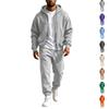 Men's Color Sweatshirt Set Casual Athletic Two Piece Outfit for Spring and Fall