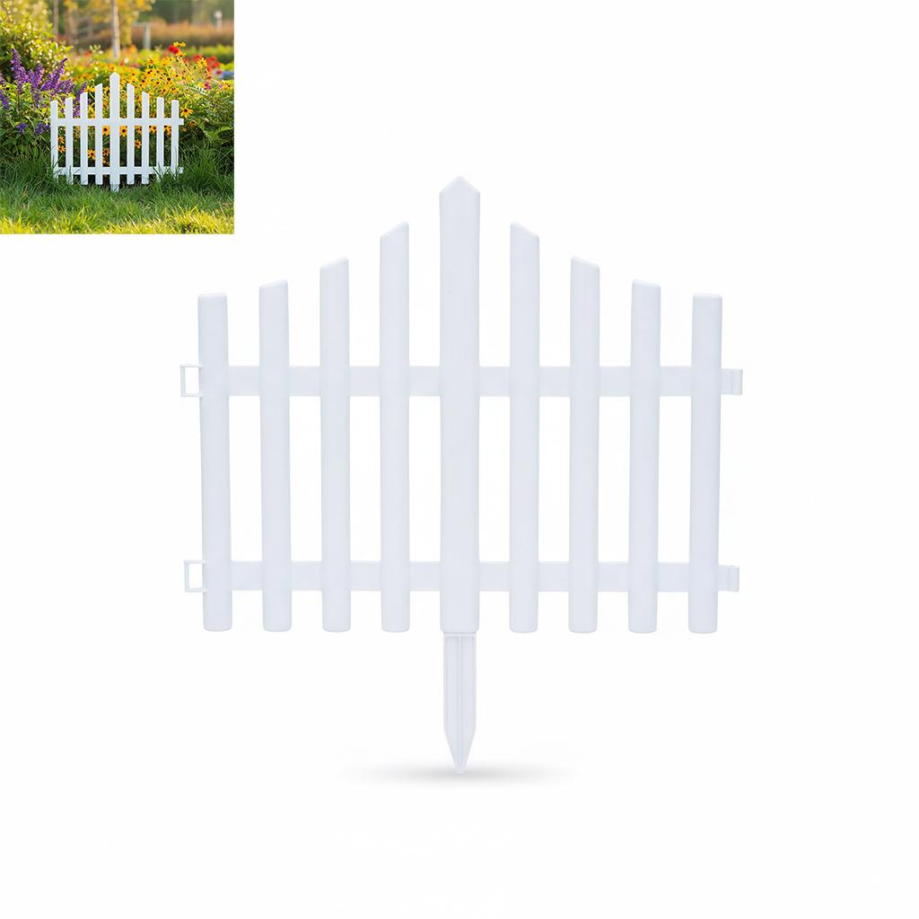 

Plastic Garden Fence Panels European Style Outdoor Yard Decorative Fencing UV Resistant Quick Installation
