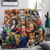 One Piece Luffy Print Flannel Blanket, Ultra Soft High Quality All Seasons Warm Throw, Home Decor Cozy Blanket, Perfect Christmas Gift