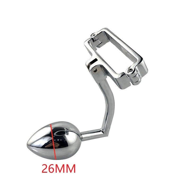 Metal Stainless Steel Anal Plug Scrotum Bondage Sperm Ring Sex Toys Slave Penis Ring BDSM