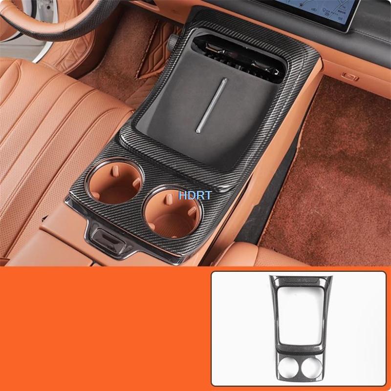 For GAC Aion V 2th 2025 + Car Styling Carbon Fiber Interior Gear Window Control Panel Steering Wheel Rear Air Vent Outlet Cover