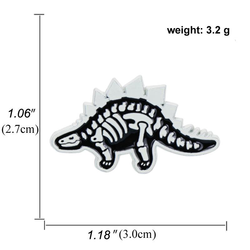 Anime Dinosaur Lapel Pin: Japanese & Korean Style Enamel Brooch for Men's Fashion