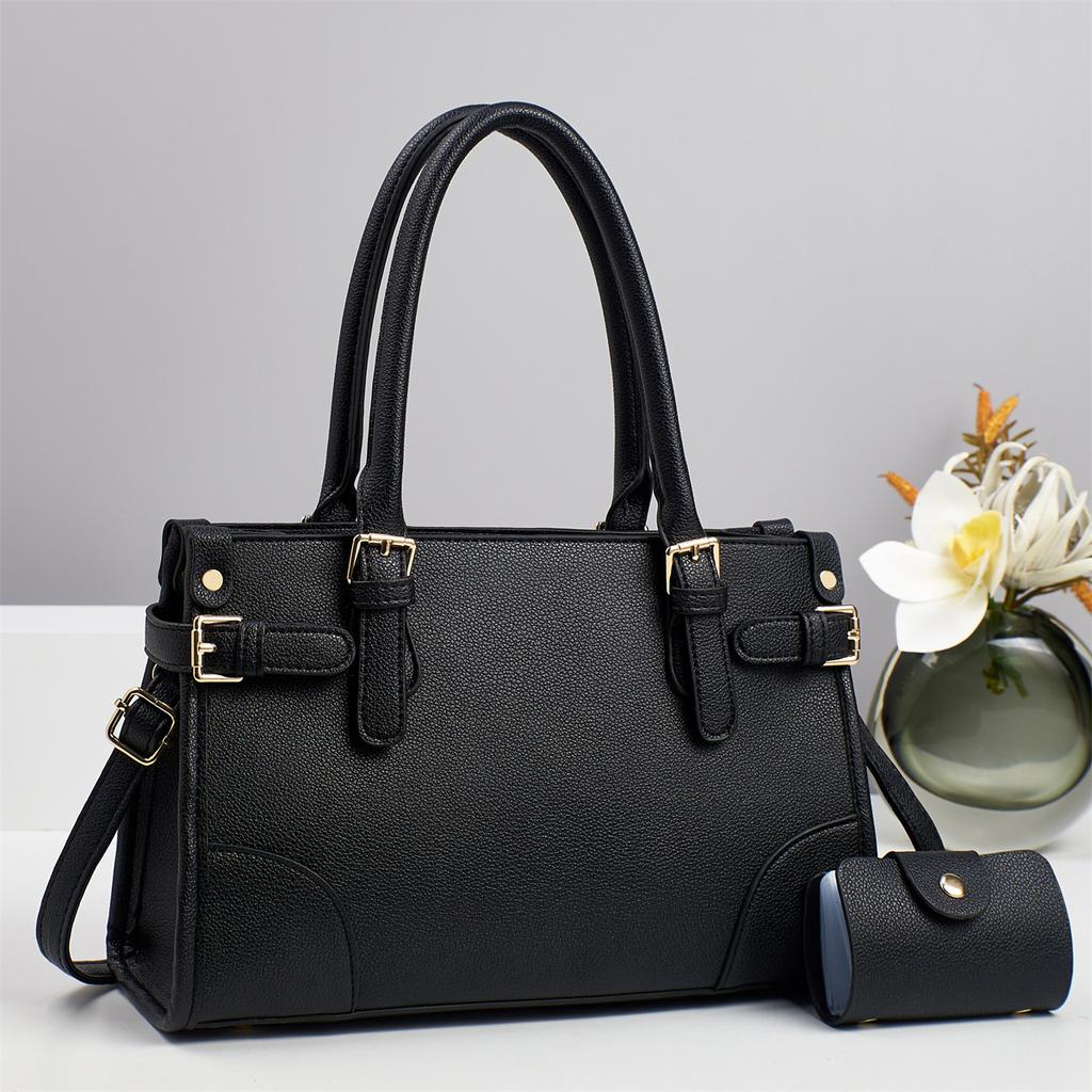 Crossbody Purses and Handbags For Women PU Leather Satchel Tote Lady Top Handle Shoulder Bags with Matching Clutch Wallet