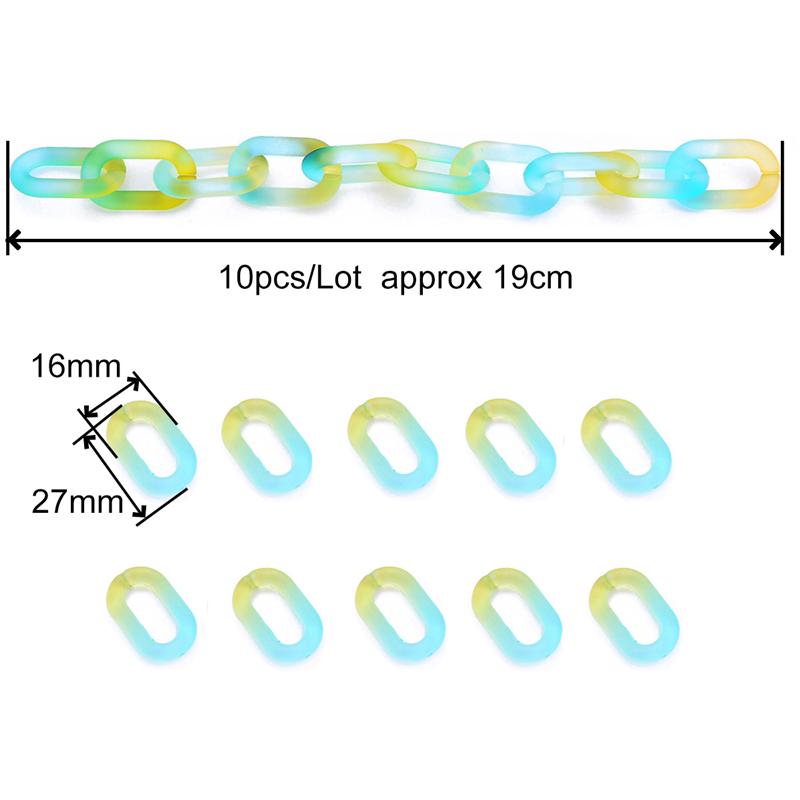 10Pcs Acrylic Open Sunglasses Chain For DIY Necklace Bracelet Earrings Jewelry Making Craft Accessories