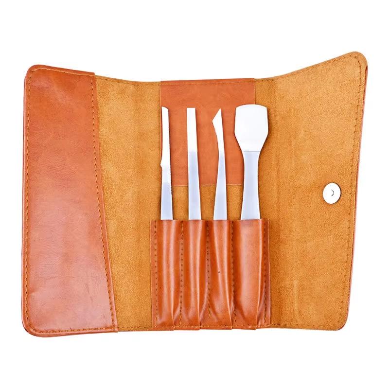 

Pedicure Knife Manicure Set Ingrown Toenail Kit Pedicure Tool Kit Top Notch Foot Blade (4 Pcs Leather Case Included)