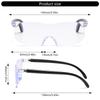 HD Magnifying Reading Glasses With Blue Light Blocking For Seniors Oversized Unframed Design Lightweight Comfort Fit