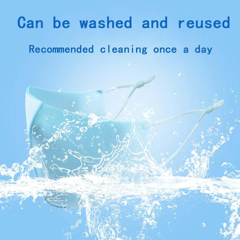 5PCS Cartoon Solid Kids Washable Anti-pollution Cute Mouth Anti-dust Face 