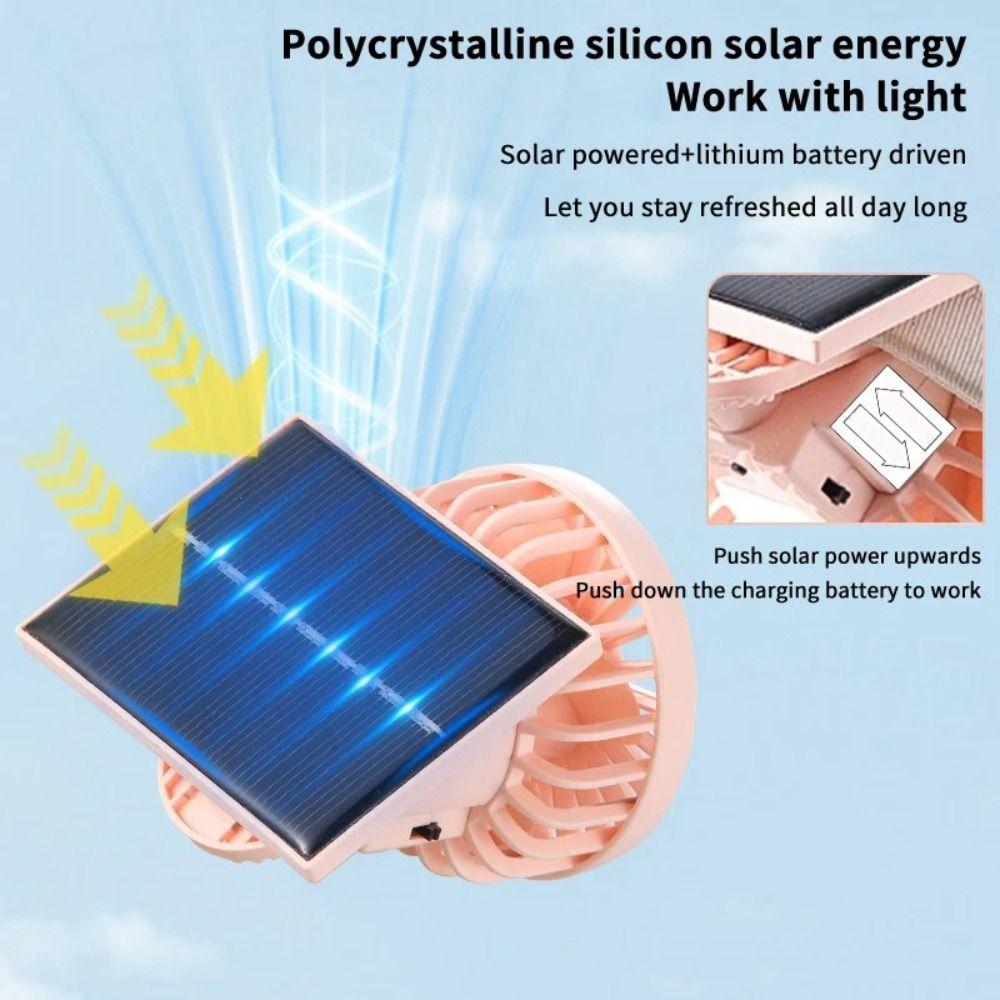 USB Rechargeable Hat Clip Fan Mini Personal Fan Summer Cap Clip Cooler Fan