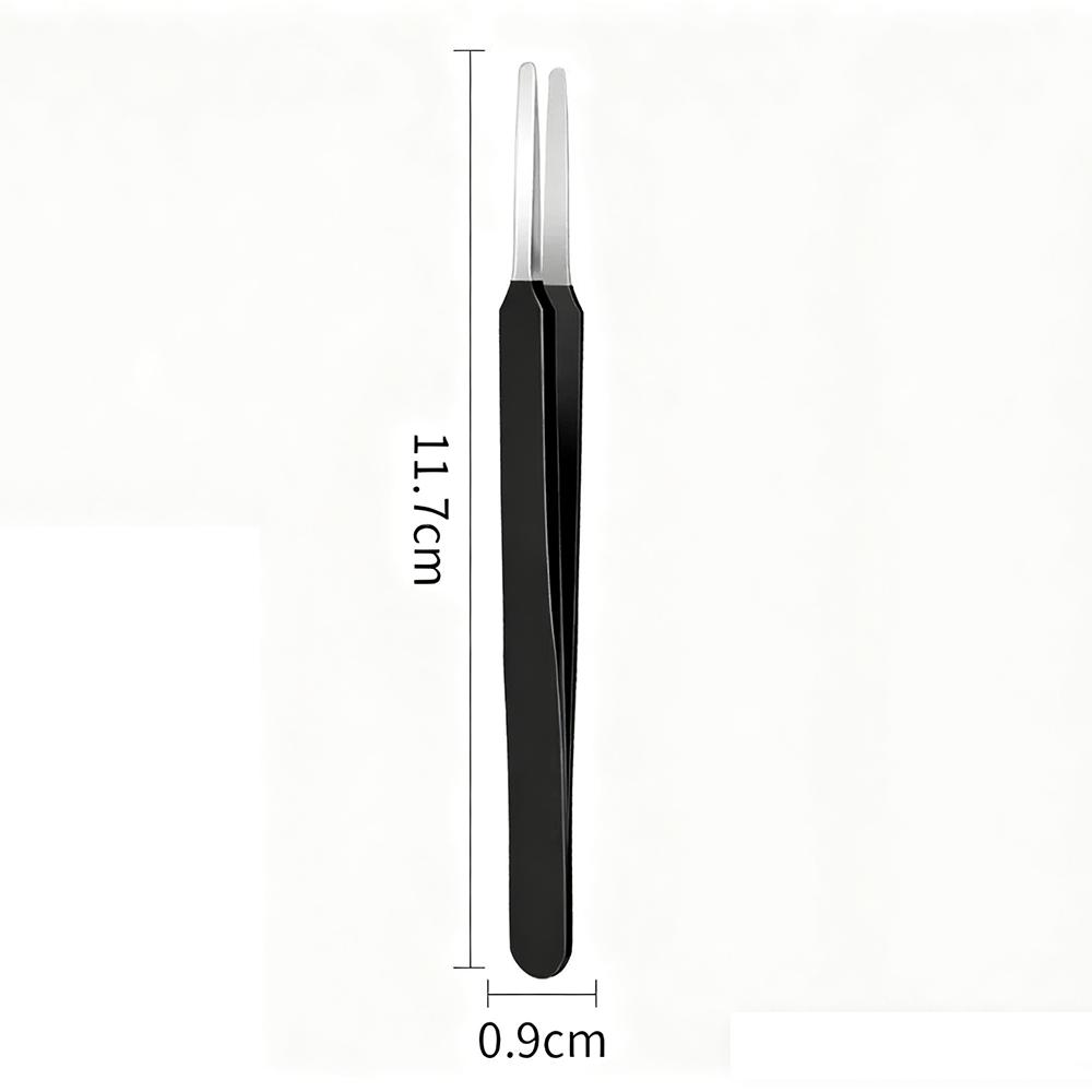 Facial Mask Clip Super Hard Round Mouth Clip Flat Mouth Tweezers Stainless Steel Duck Mouth Tweezers For Makeup Routine Beauty