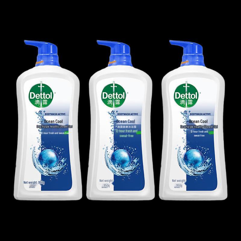 Dettol Ocean Fresh Antibacterial Body Wash - 3 x 950g Value Pack