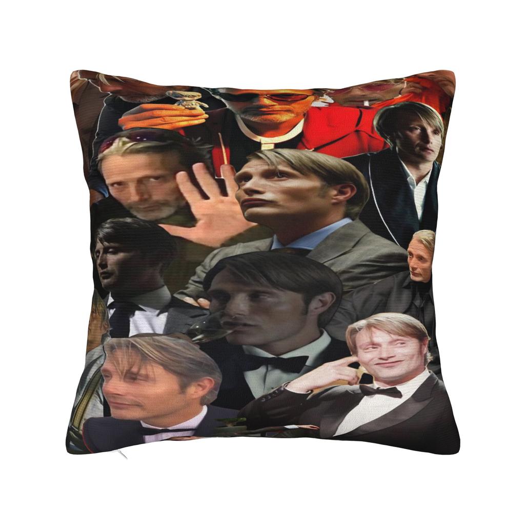 Federa Cuscino Attore Bello Mads Mikkelsen Copricuscino Personalizzato Federe Kawaii Per Divano Arredamento Casa