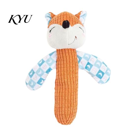 Boredom Buster Toys for Home Squeaky Plush Dog Toy, Cute Animal Shape, Durable Corduroy Crinkle Paper Chew Interactive Pulling Games Pets Pet