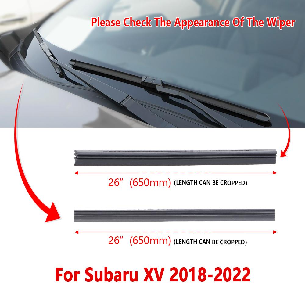 For Subaru XV 2018 2019 2020 2021 2022 Wiper Refill Rubber Strip Car Wiper Accessories 1Pair