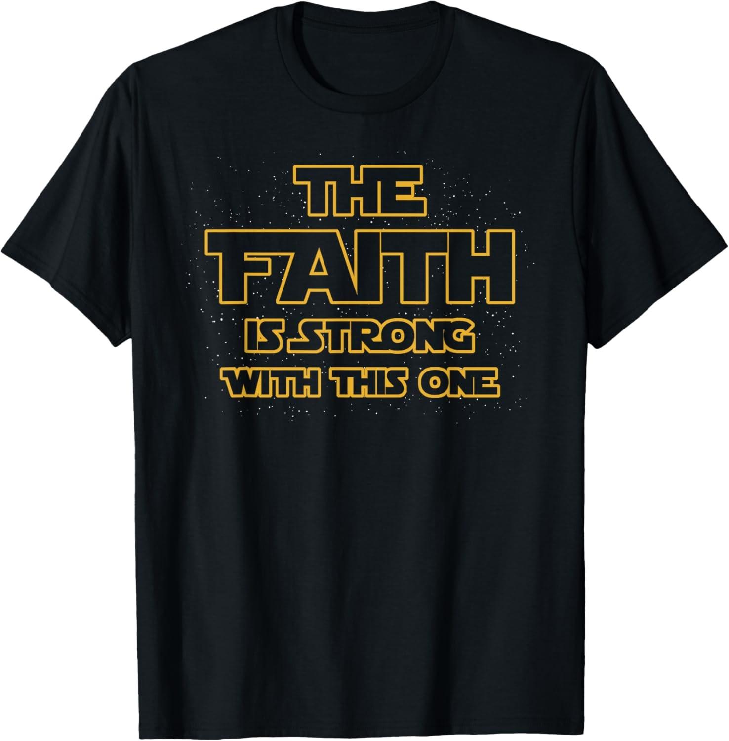 The Faith Is Strong With This One Christian T-Shirt S разноцветный