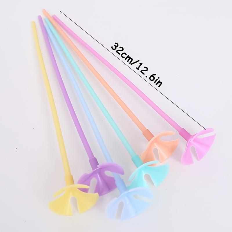 20/40pcs 32cm Balloon Stick Multicolor Plastic Macaron Balloon Holder Cups for Wedding Decoration Birthday Party Accessories