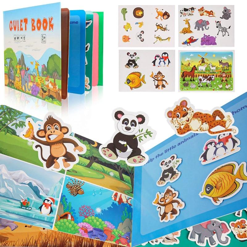 Quiet Book Magic Sticker Toy Baby Educational Montessori Busy Book Preschool Learning Book for Kids Early Educational Binder