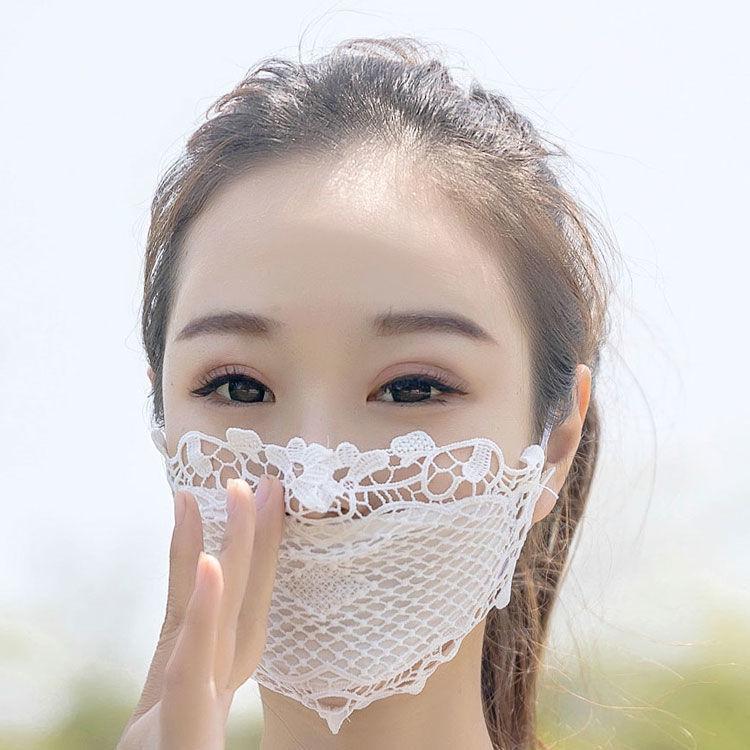 Water-Soluble Lace Mask with UV Protection and Dustproof Matte Finish