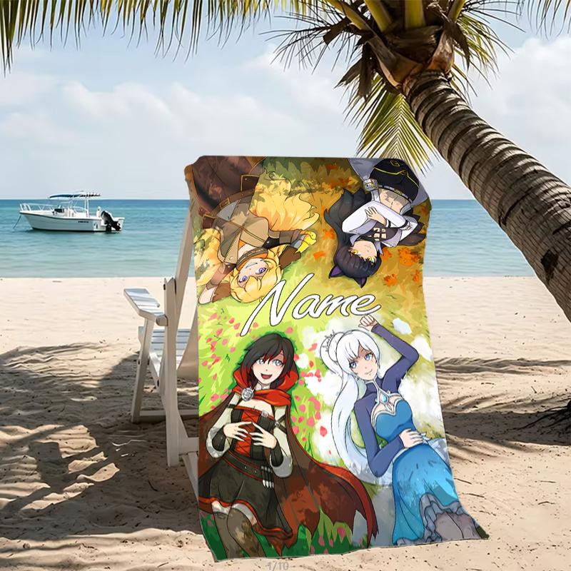 Customizable Personalized Beach Towels RWBY Volume Themed designs.Suitable for the Beach, Yoga, Sports;ideal As Beach Accessories