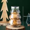 Christmas Candy Jar Christmas Tree Shape Biscuits Bottle Sealed Jar Tea Bottle Snack Storage Jar Food Container New Year 2025