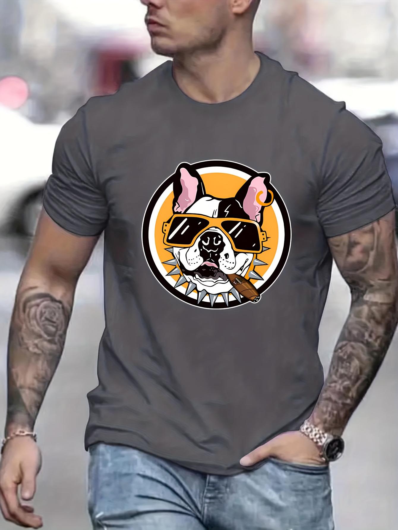 Cartoon Dog Pattern T-shirt S