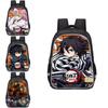 Demon Slayer College Backpack With Double Layer Storage And Trendy Crossborder Style For Students