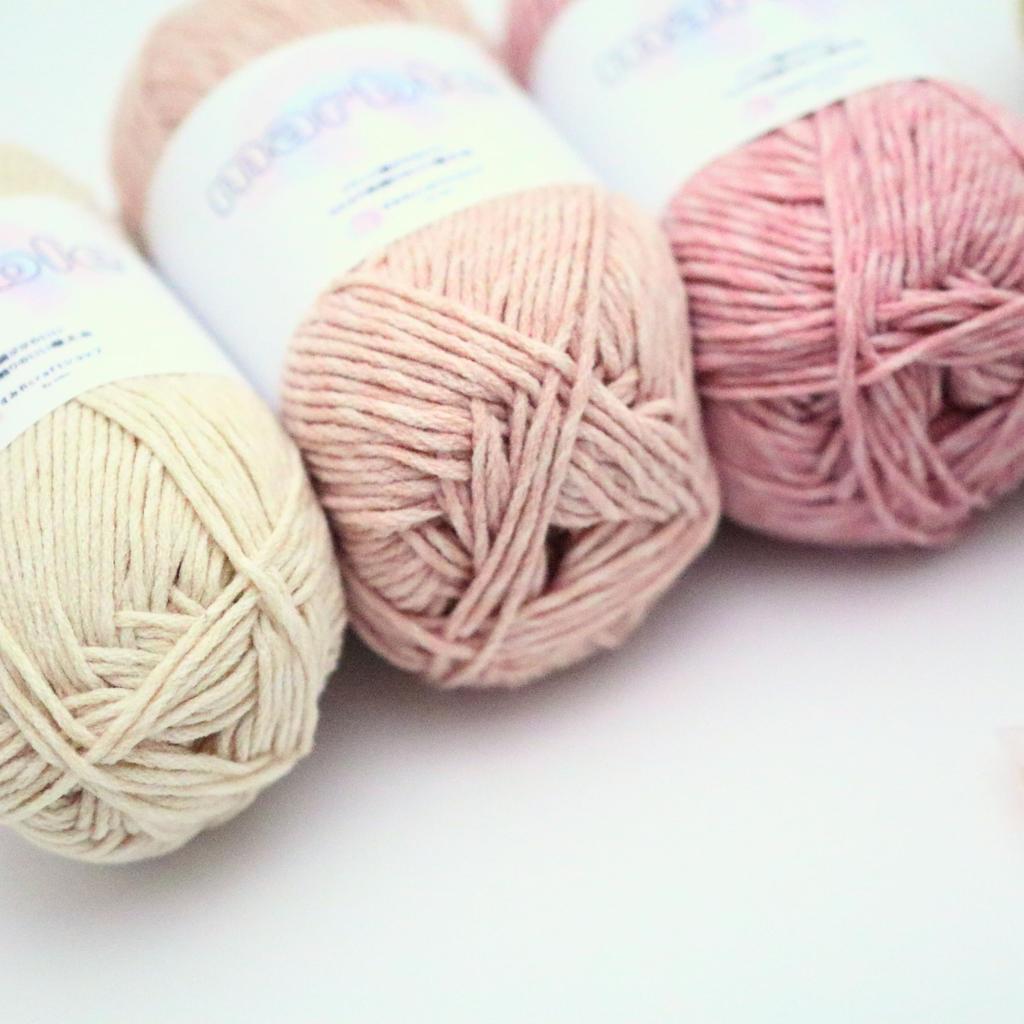 Sumire Craft Shop Blend Marble Per Set of 3 Balls of the Same Knitting Motif Sky Cotton-Acrylic Yarn, Approx. 95-100g Ball, 170m, Color, (06 Blue)