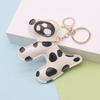 Multi Purpose Spotted Dog PU Keychain Accessory For Cars And Bags Featuring Sturdy Alloy Clip Keychain Pendant