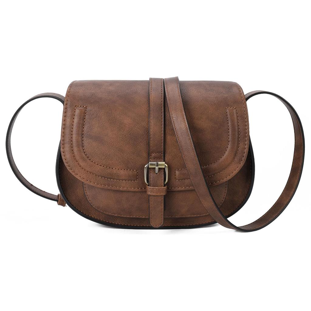 Crossbody Bags for Women Saddle Shoulder Purse and Boho Handbags with Strap Faux Leather CT20154E
