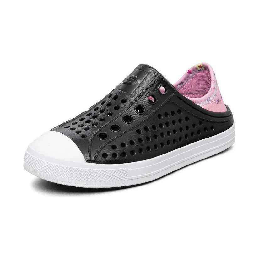 Skechers Foamies Round Toe Comfortable Casual Durable Breathable Sandals Kids sandals Black 302063L-BKMT 27.5