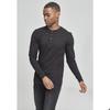 T-shirt - Urban Classics - Henley - Manches longues - 90% Coton - Couleur Noir