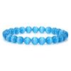 Bracciale con perline di occhio di gatto da 8 mm, bracciale con perline rotonde in pietra naturale, bracciale con perline di quarzo occhio di gatto liscio, gioielli da uomo e da donna.