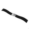 Waterproof Silicone Watch Strap with Stainless Steel Folded Buckle Multi-Colors