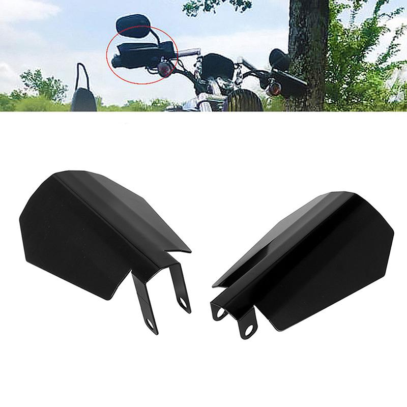 Universal Gloss Black Motorcycle Hand Guards Extensions Protectors Shields Wind Deflectors for Harley