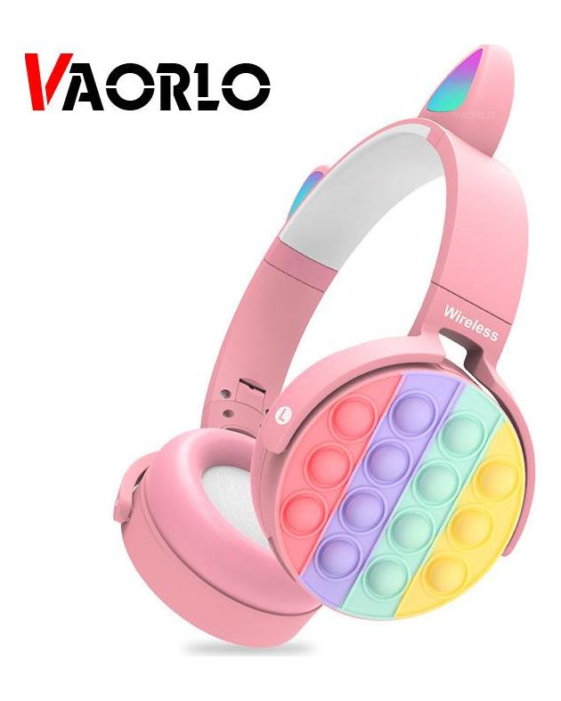 VAOLRO Wireless Headphone Car Ear Children Headset Quality Sounds With Microphone Portable Foldable Bluetooth Earphones For All Smartphones