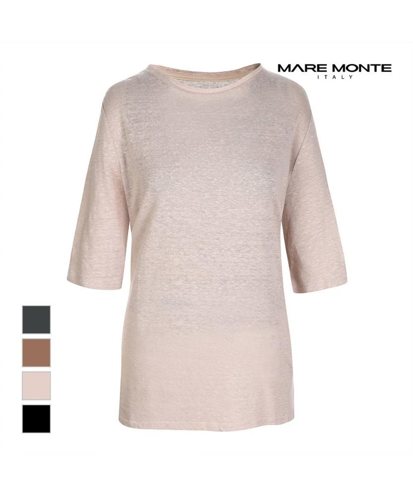 MAREMONTE 3/4 Sleeve See-Through T-Shirt_M226Mts65M0