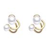 Francouzský světle luxusní růžový květ Tulipán perlové náušnice pro ženy Korejský zirkon Exquisite Earring Party Vánoční šperk