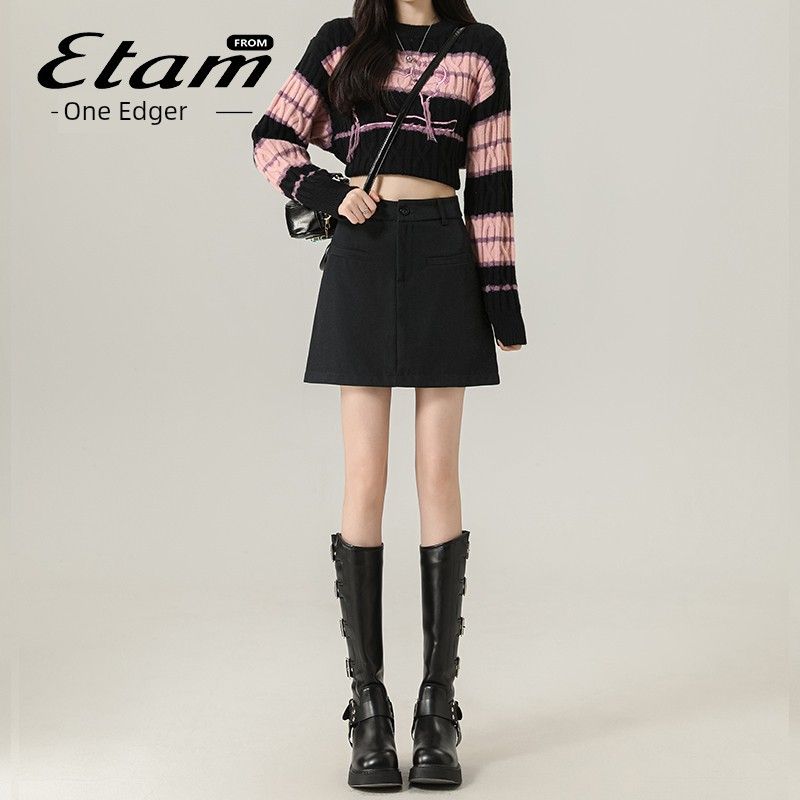 

Gray Suit Skirt Women s Spring New Arrival Fancy High Waist Slimming Anti-Emptied A- line Skirt Hip-Wrapped Skirt