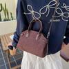 Shoulder Bag Suede Boston Shoulder Bag Handbag Solid Color Tote Bag Slouchy Hobo Bags  Travel