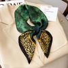 Luxury Leopard Print Square Scarf Women Soft Satin Hairband Neckerchief Tie Female Headband Foulard Mother's Day Gift