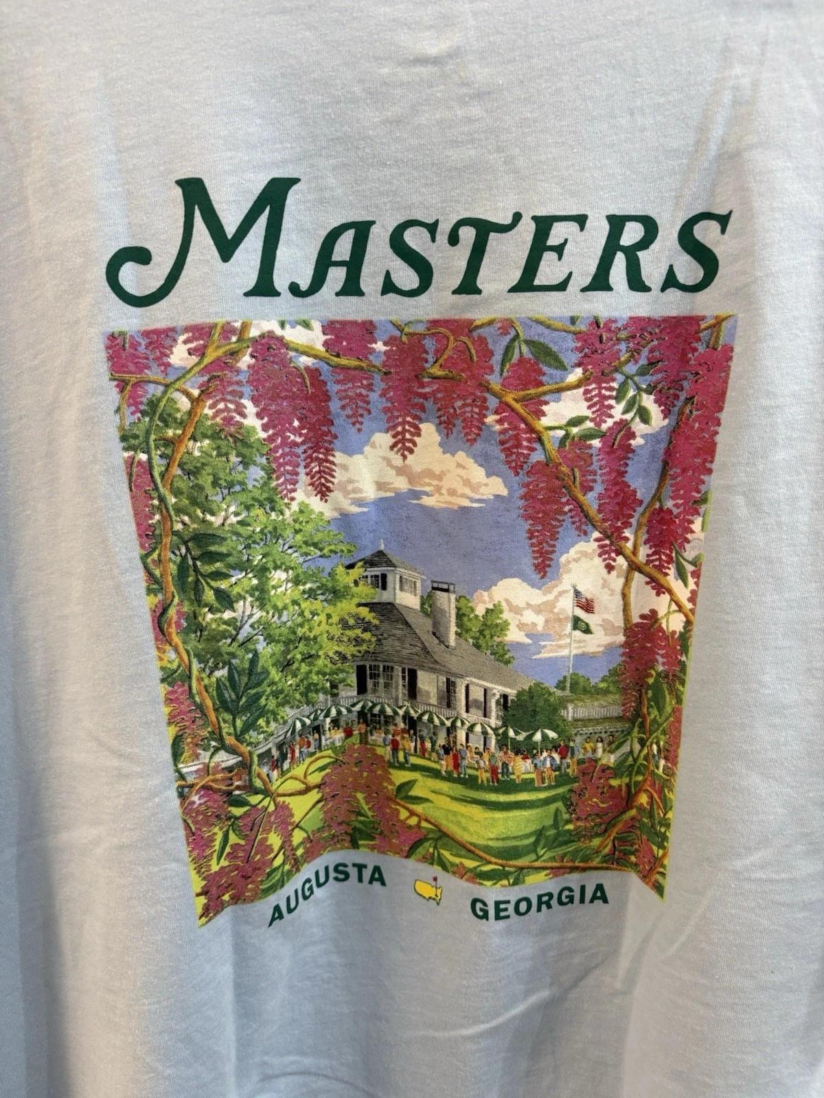 2026 Masters Augusta National T-Shirt light blue reprint AN69619 XL