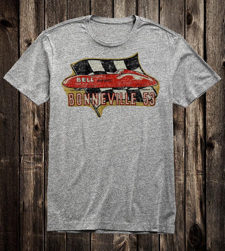Retro Hot Rod Tee T Shirt Speed Shop Drag Race Bell Auto Parts Bonneville 1953 Unisex T-Shirt L